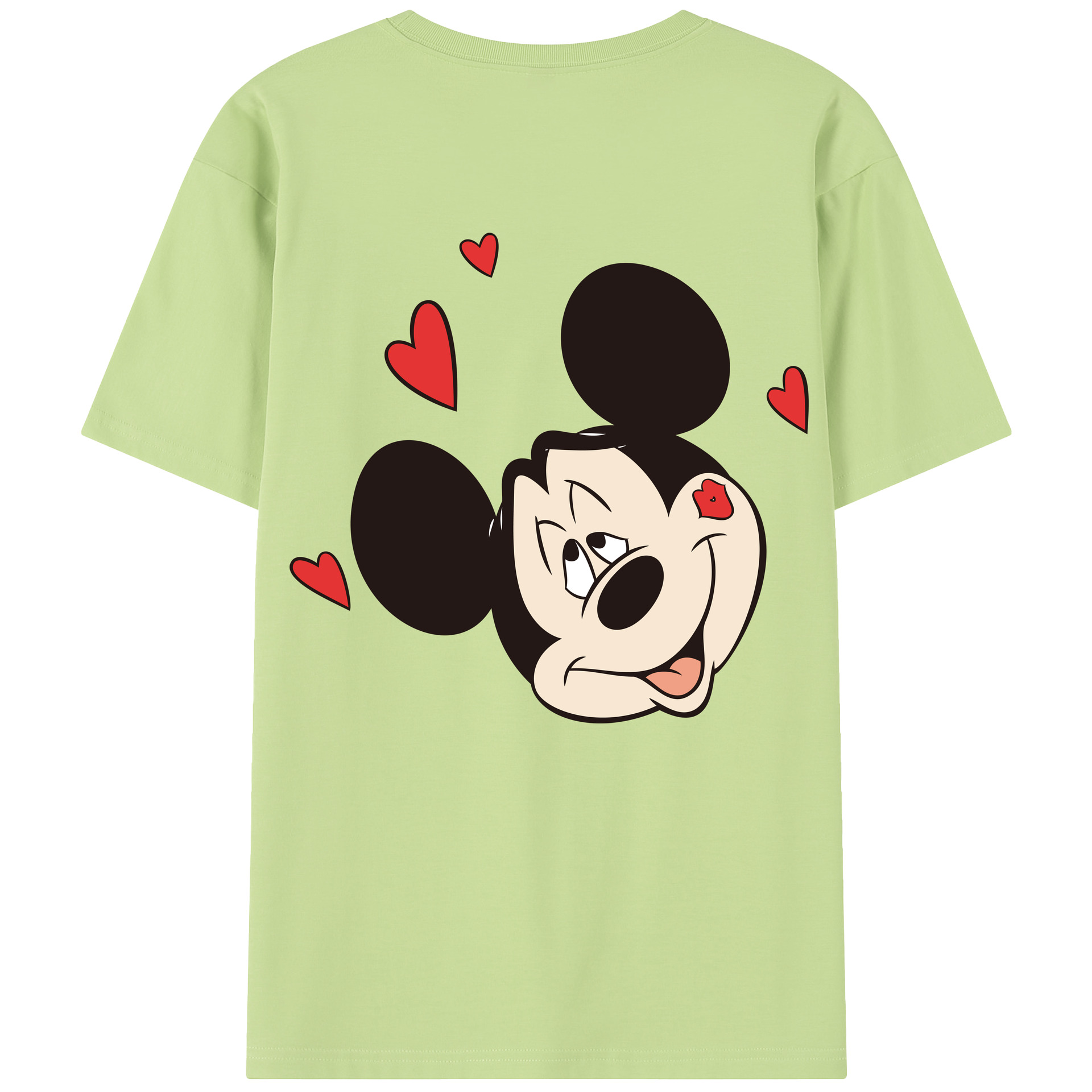 （画像用） ミッキーマウス Mickey Mouse 綿100％半袖Tシャツ（背面プリント）